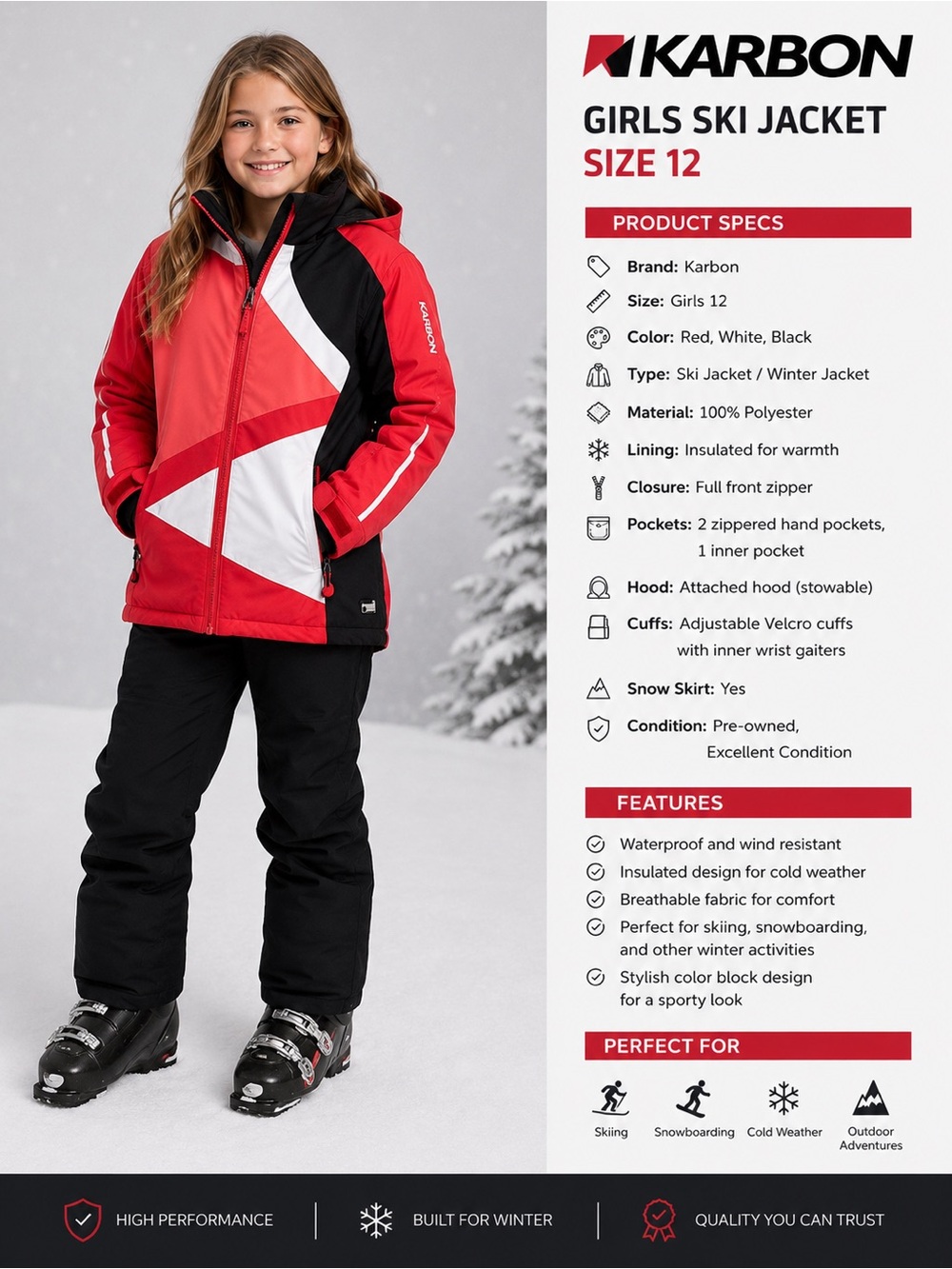 Karbon Kids Red Jacket